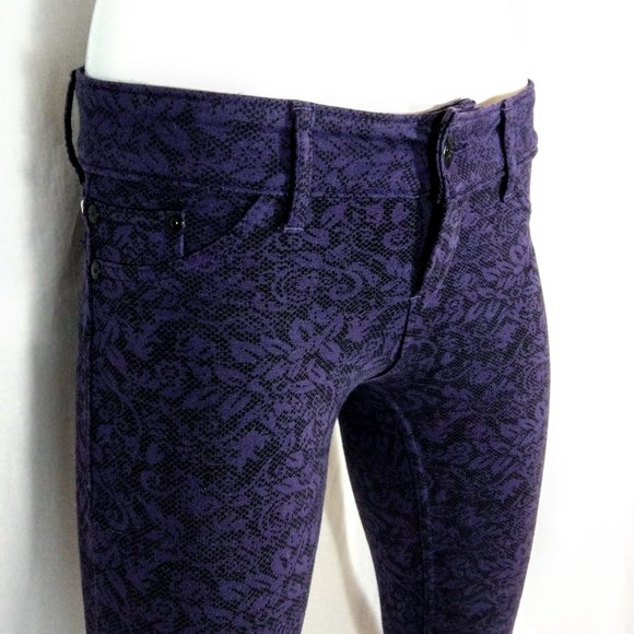 Vanilla Star XS Purple & Black Jeggings - Picture 4 of 9